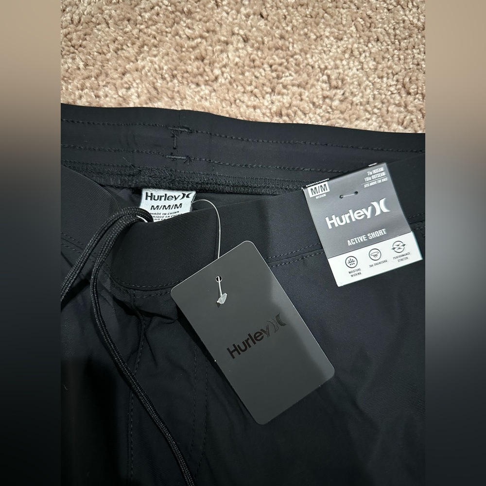 NWT/PACKAGED Hurley Black Shorts (SIZES: Small & Medium) - Picture 6 of 15